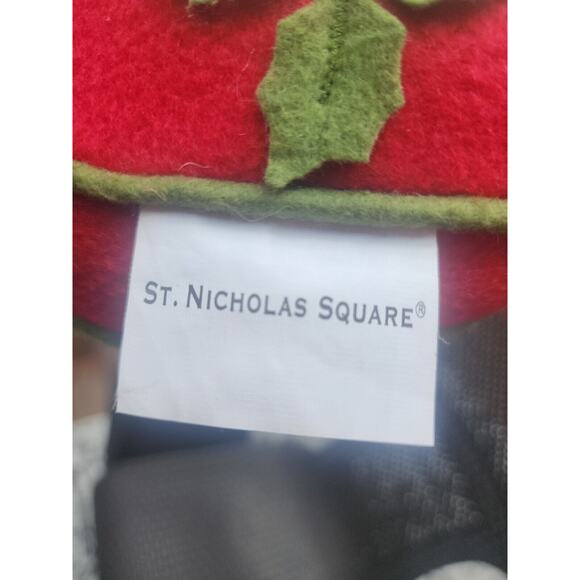 St. Nicholas Square 3D Round Holiday Pillow w/ Snowmen - Picture 3 of 14